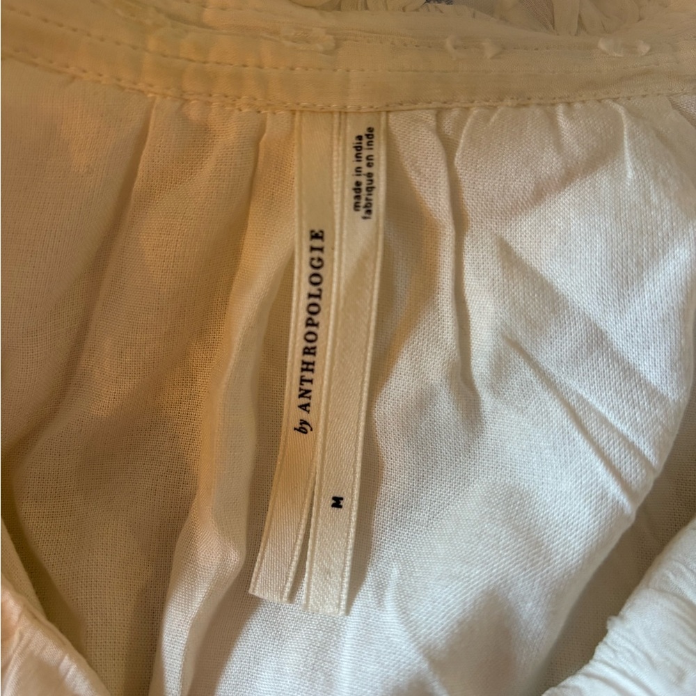 Anthropologie Cream Blouse - Picture 2 of 3